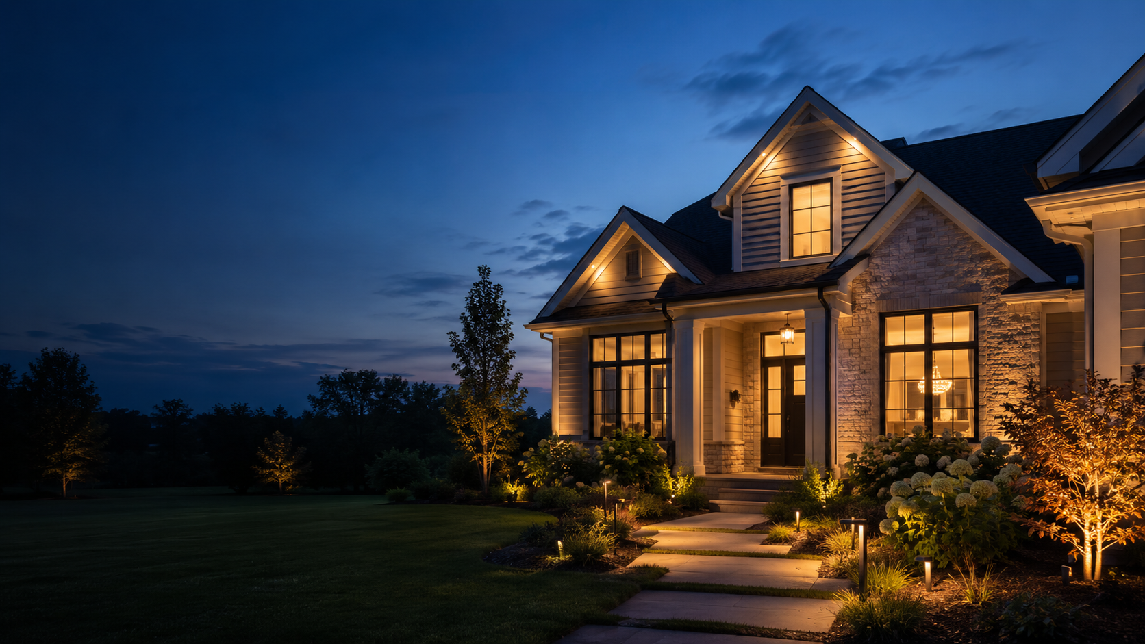 Residential exterior lighting and electrical work